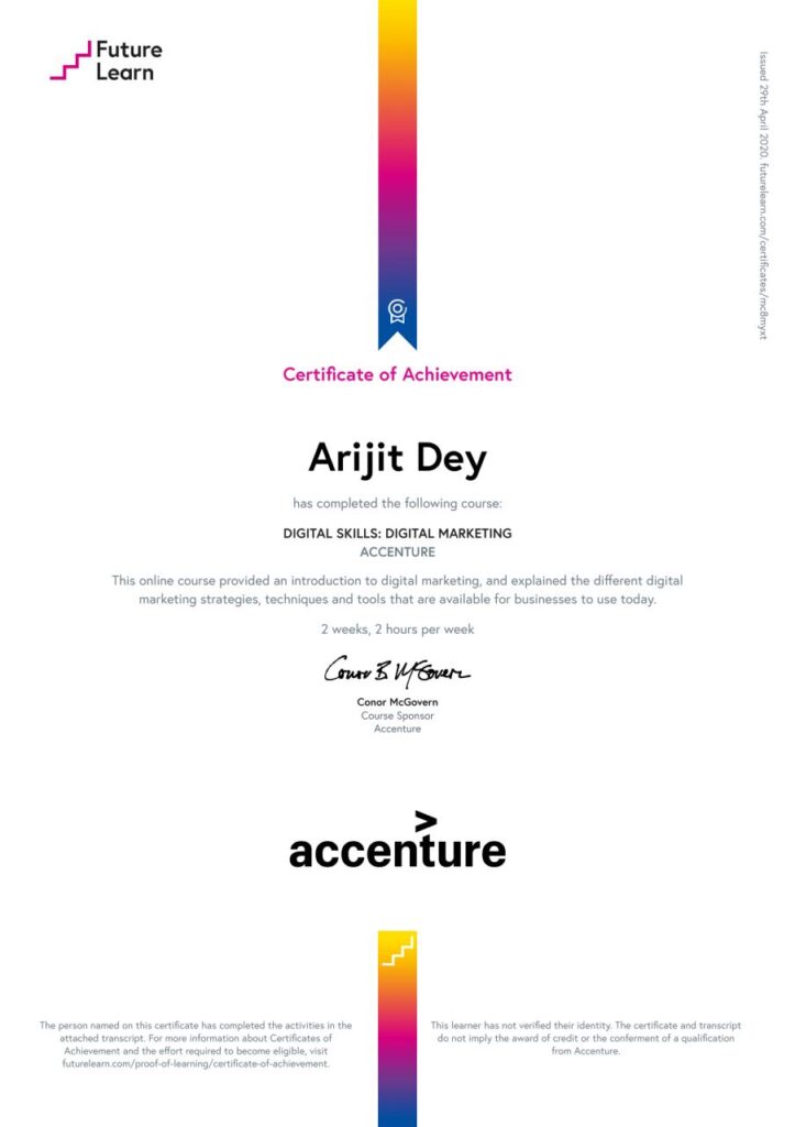 accenture Digital Marketing Certificate